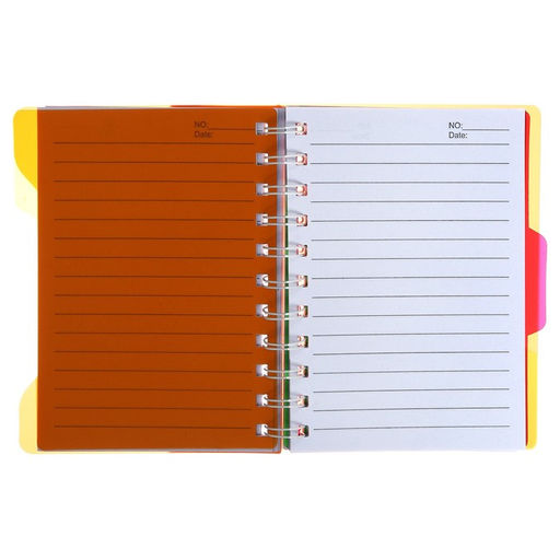 Блокнот на гребне А6, 100 листов, линия, обложка пластик, с разделителями, NEW, МИКС - Calligrata фото 9