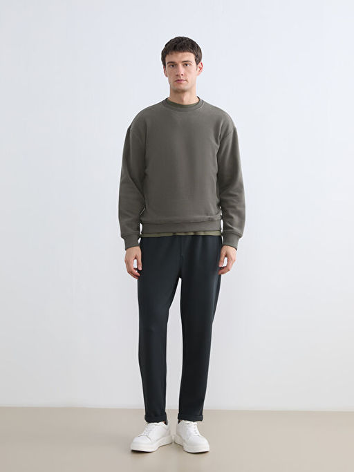 Bisiklet Yaka Erkek Sweatshirt