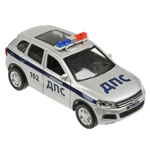 Машина металл свет-звук Volkswagen Touareg Полиция 12 см, двер, баг, ин,кор