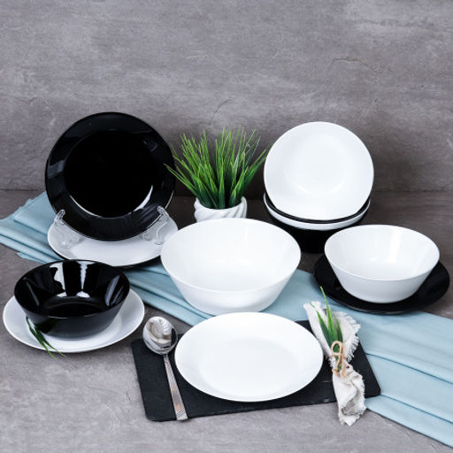 Столовый набор 13 предметов ЕВРО Черно-белый / NN13-BW/756075 (WHITE-BLACK) /уп 2/4/ - Галеонтрейд фото 23