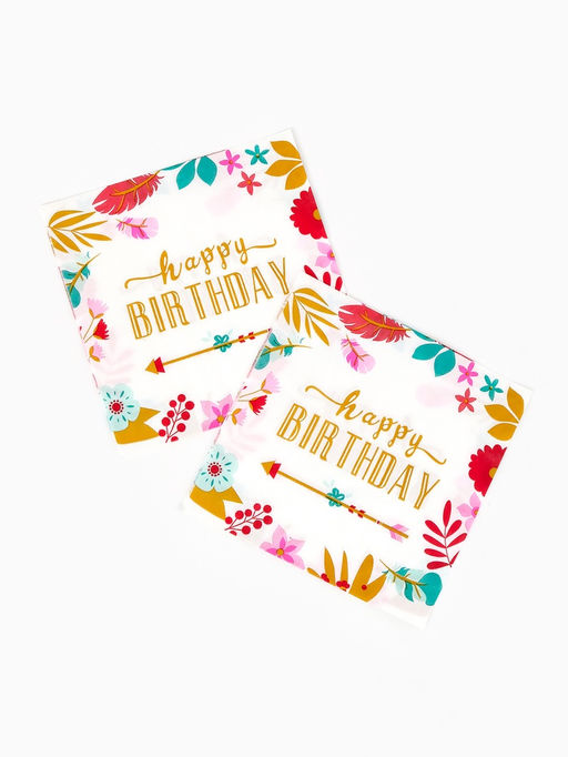 Салфетки бумажные Happy birthday, 33?33 см, 20 шт. - Страна карнавалия фото 2