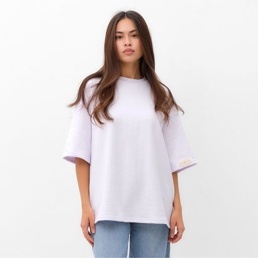 Футболка с нашивкой женская MIST Base, белая, размер 42