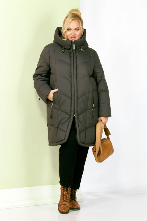 Куртка SHETTI 2204 серо-зелёный