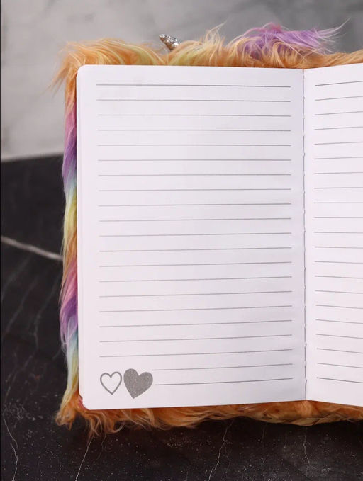 Блокнот плюшевый Rainbow lama, 21,5х14,5 см, плотность 80 гр.