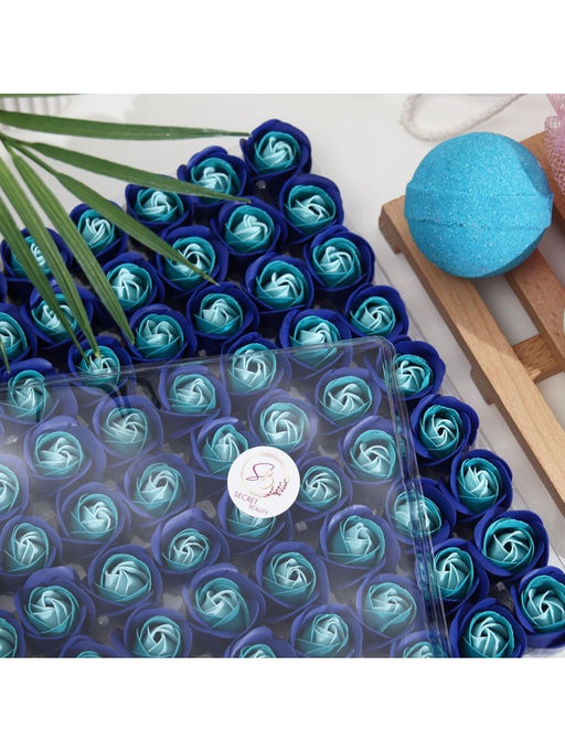Мыльные розы бело-синие, набор 81 шт. - SB BEAUTY фото 7