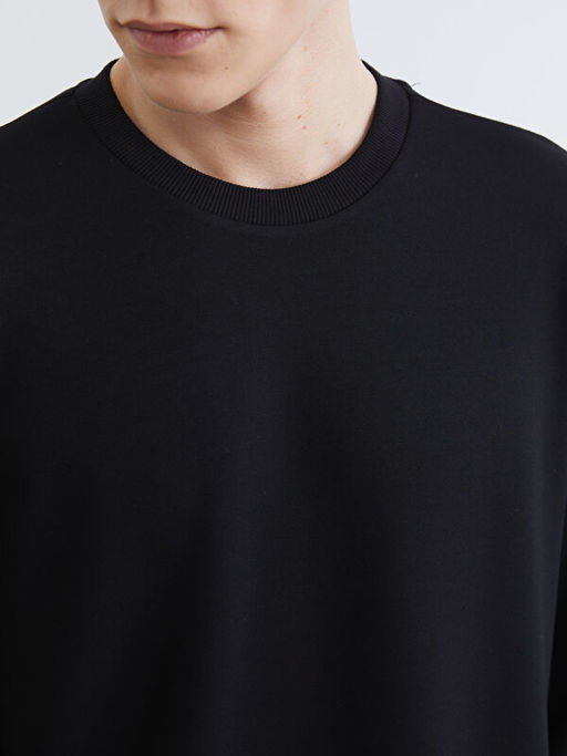 Bisiklet Yaka Erkek Sweatshirt