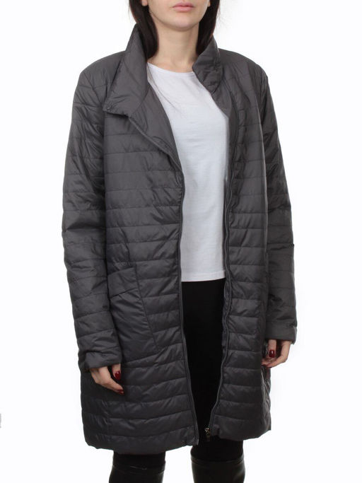 K-532 DK. GRAY Куртка демисезонная стеганая женская (70 гр. холлофайбер) - Fashion фото 6