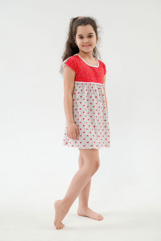 Ночная сорочка детская из кулирки Ярославна сердца - Амадэль фото 2