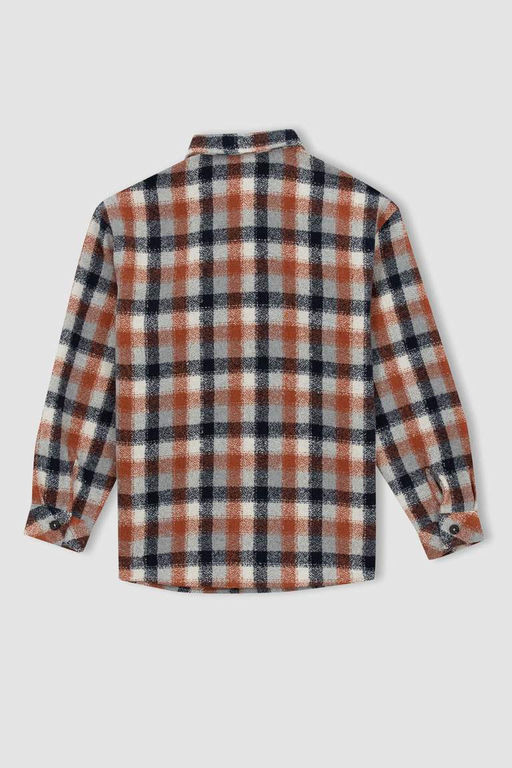 Фланелевая рубашка с длинным рукавом для мальчика - Defacto фото 10
