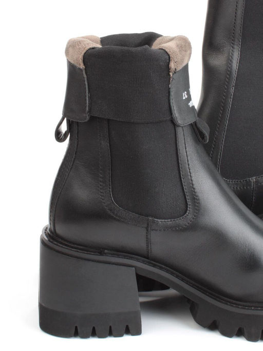 01-GZ6115-X81 BLACK Ботильоны демисезонные женские (натуральная кожа, байка) - Фабричный китай фото 2