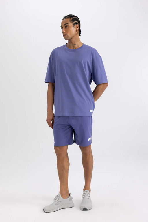 DeFactoFit Slim Fit Dar Kesim Cepli Bask?l? Sporcu Sort  фото 4