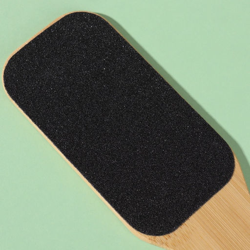 Тёрка для ног BAMBOO, наждачная, двусторонняя, с подвесом, 25 см, бамбуковая - Queen fair фото 3