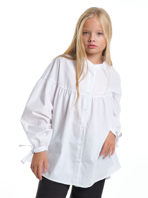 Рубашка для девочки подросткам школьная форма UD 8016 белый - Mini maxi фото 11