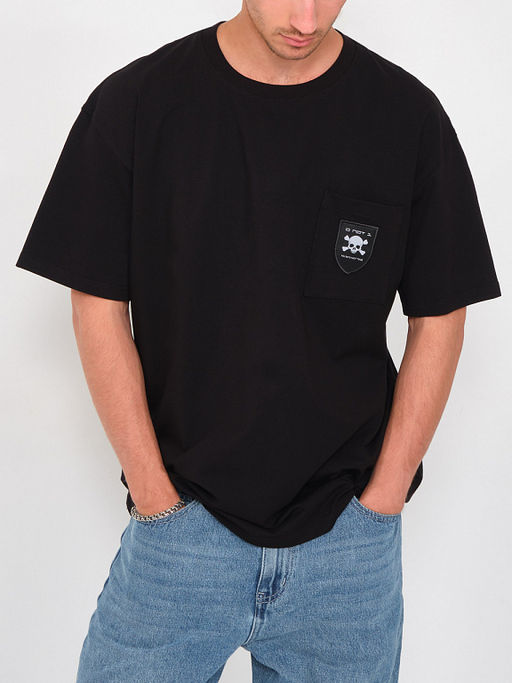 Черная футболка False not true - 0not1 фото 2