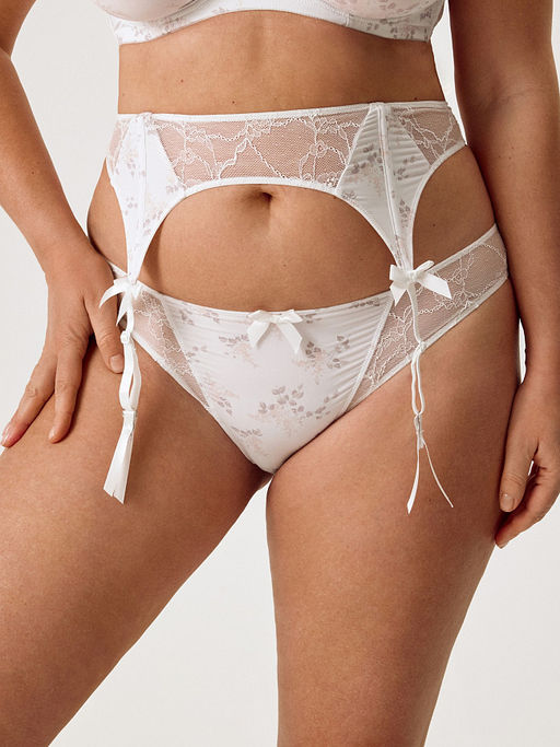 Infinity / Трусы с поясом для чулок Lorans белый принт - Infinity Lingerie фото 2