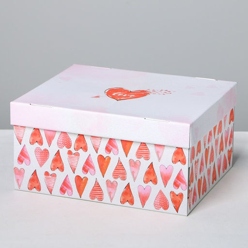 Коробка подарочная складная, упаковка, «Любовь вокруг», 31×25.5×16 см