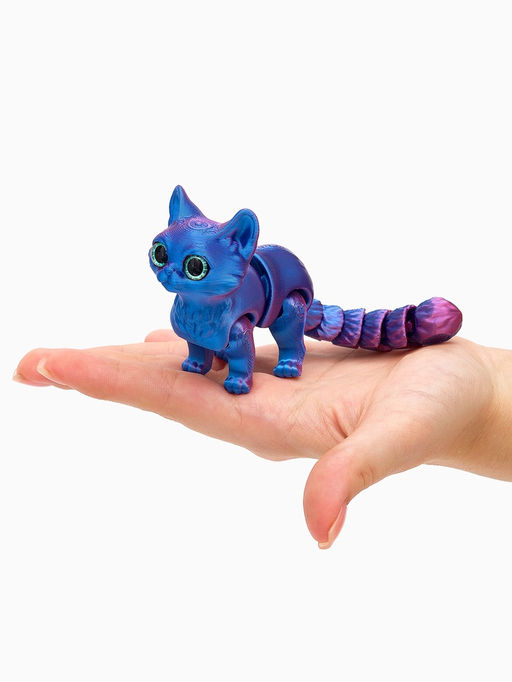 3Д - печатная игрушка «Котик», подвижная, цвет МИКС
