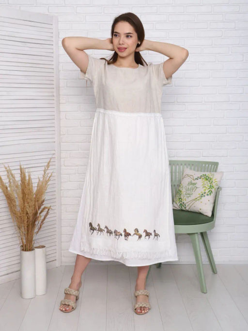 умягченный лен 100% платье - Luxuria фото 11