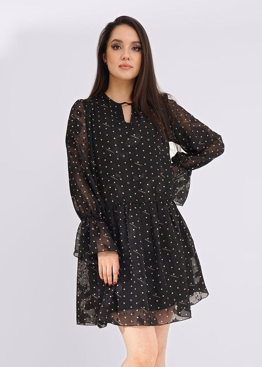 CLE Платье жен. 132961/121штн чёрный/молочный - Clever wear фото 4