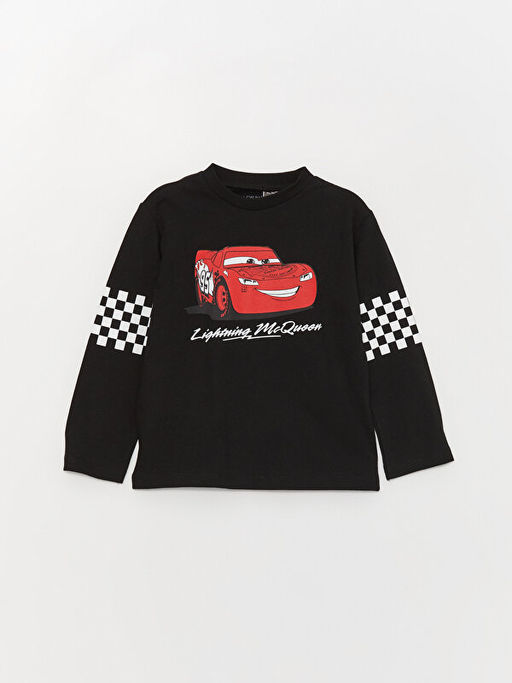 Bisiklet Yaka Uzun Kollu Cars Bask?l? Erkek Bebek Sweatshirt ve E?ofman Alt 2li Tak?m - Waikiki фото 2