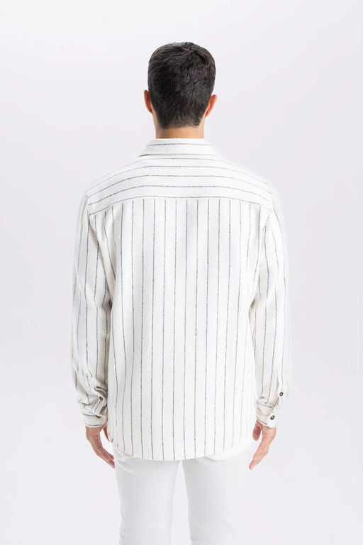 Полосатая рубашка Lumberjack с длинным рукавом стандартного кроя - Defacto фото 6