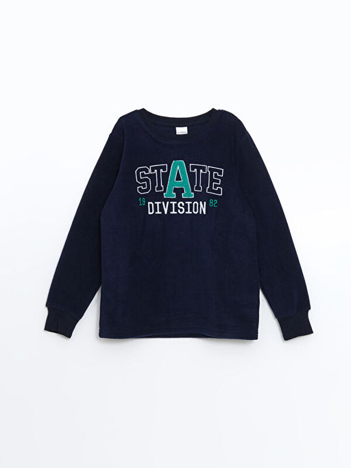 Bisiklet Yaka Polar Erkek ?ocuk Pijama ?st