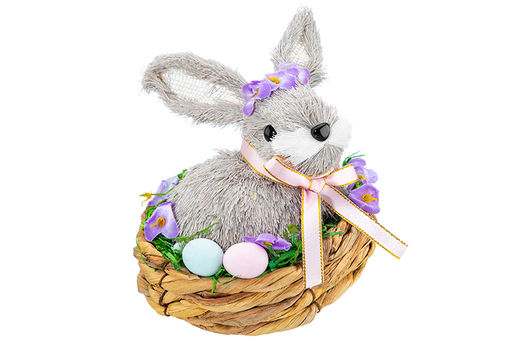 Пасхальное украшение 13*13*13 см "Кролик в гнезде"