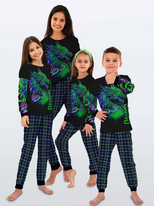 Пижама "Дракон",зеленый