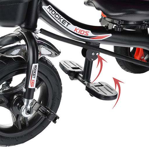 Велосипед 3-х колесный, резиновые покрышки, фиолетовый