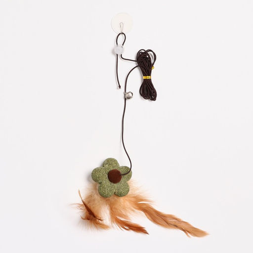 Дразнилка для кошек с креплением из перьев с кошачьей мятой и бубенчиком - Пижон фото 2