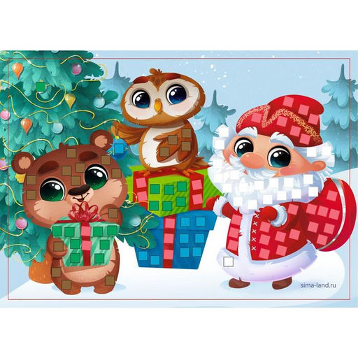 Мягкая мозаика «Новогодняя сказка», А5, набор для творчества