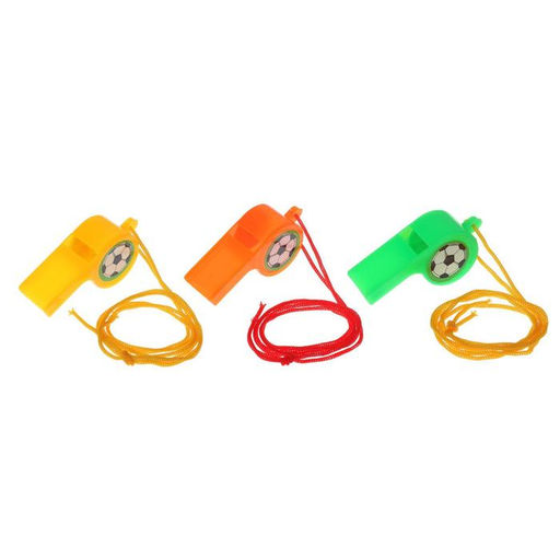 Цена за 12 шт. Свисток «Футбол», 5 см