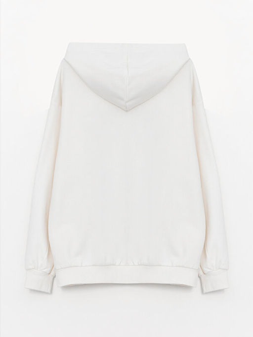Bask?l? Uzun Kollu K?z ?ocuk Hoodie - Waikiki фото 2