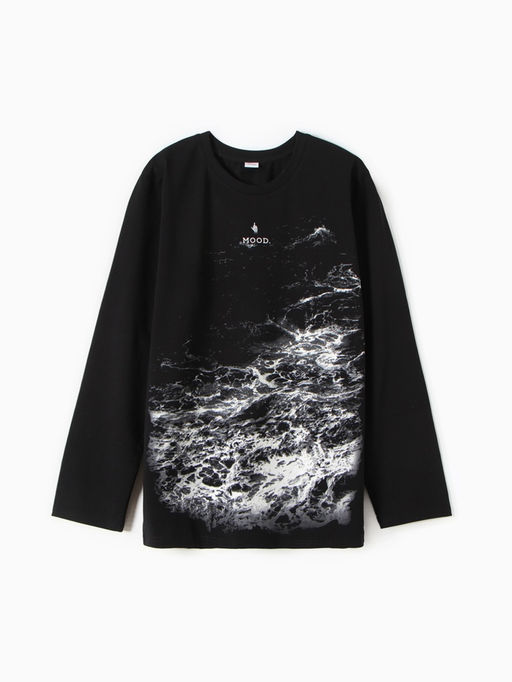 Лонгслив мужской MINAKU: Mood, черный, размер 48