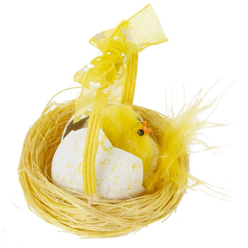 Набор из 2-х изделий декоративных "Гнездо пасхальное" (5,5*6), L11 W6 H6 см