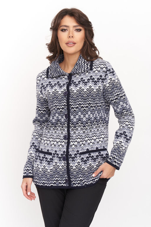 Жакет С 1518/джинсовый микс