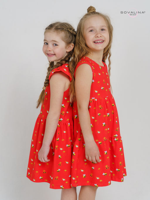 Сарафан Мия пчелки на красном - Sovalina фото 2