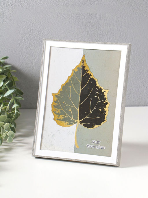 Фоторамка пластик 15х20 см "Современная классика" серый и белый 20,8х15,8х1,5 см