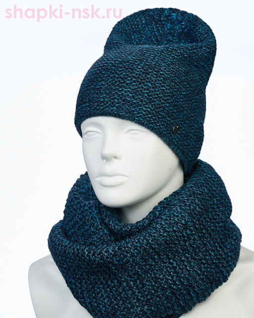 55335-1 Комплект женский (колпак+снуд) (56-58) - Static фото 19