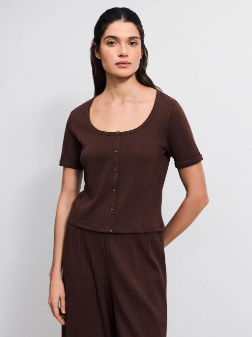 Домашняя блузка из ажурного хлопка ZR2603122807-20 / Zarina