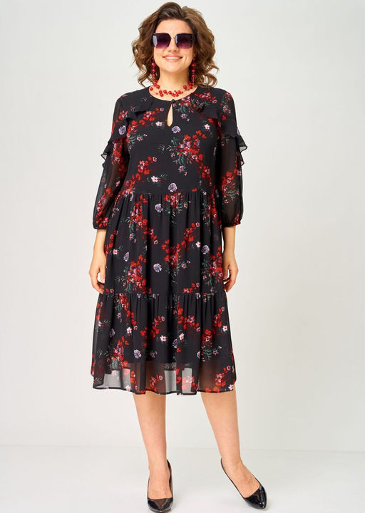 Платье EVA GRANT 7281А цветочный принт