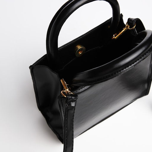 Сумка-тоут на молнии, цвет чёрный - Simaland фото 6