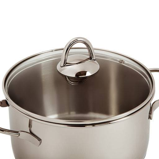 Кастрюля ЛЕГЕНДА 8,0л/d260 2-прут. руч. с ТРС-3 стекл.кр. арт.1с2523, 3с120 Аша