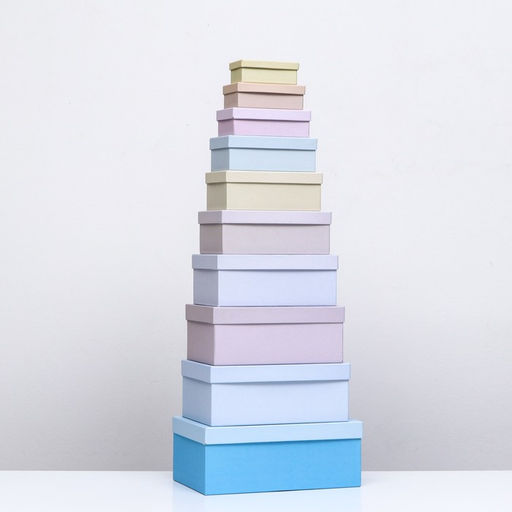 Набор коробок 10 в 1 Лазурный, 30,5 х 20 х 13 - 12 х 6,5 х 4 см - UPAK LAND фото 3