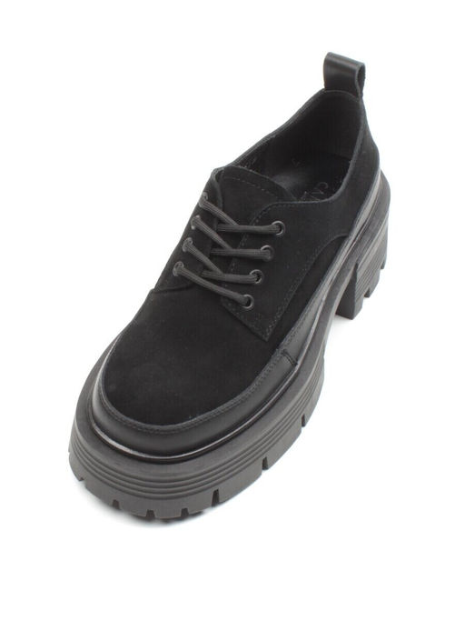 03-C1806-3 BLACK Полуботинки женские (натуральная замша)