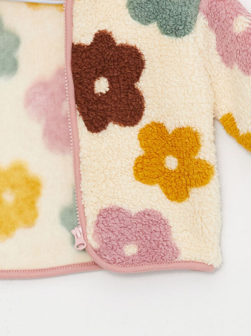 Hakim Yaka Uzun Kollu Desenli K?z Bebek Pel?? H?rka - Waikiki фото 3