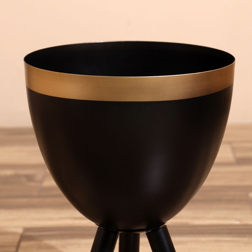 Кашпо на подставке Блэки, набор 2 шт., d=28 см, d=23 см, металл - Simaland фото 3