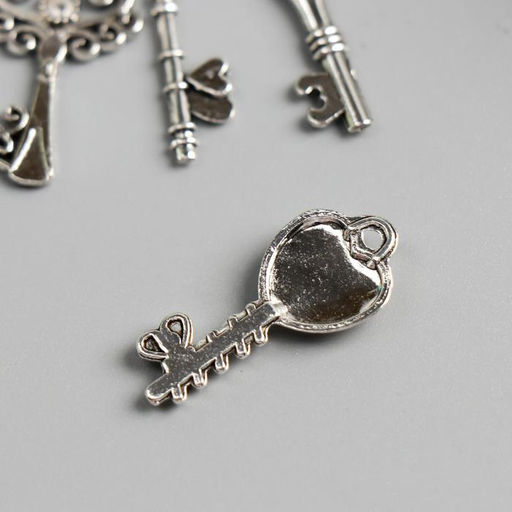 Цена за 2 шт. Металлический элемент, декоративная подвеска «Арт Узор. Ключики», набор 4 шт.