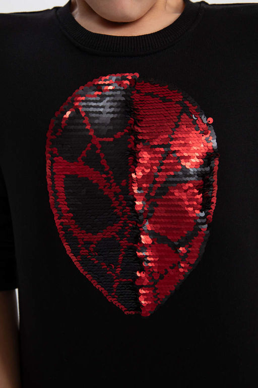 Толстовка с круглым вырезом для мальчиков Marvel Spiderman - Defacto фото 4