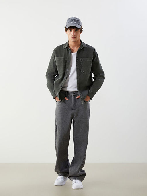 Standart Kal?p Erkek Jean Ceket